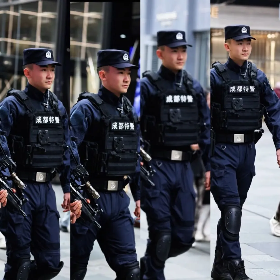 成都太古里执勤特警小哥意外走红，这也太帅了吧！-NICEOLO